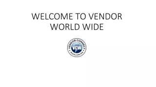 welcome to vendor world wide