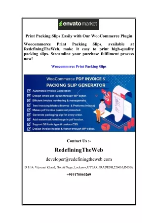 Print Packing Slips Easily with Our WooCommerce Plugin