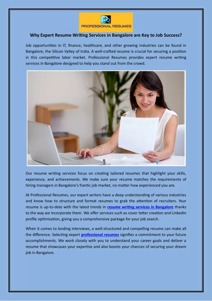 why expert resume writing services in bangalore