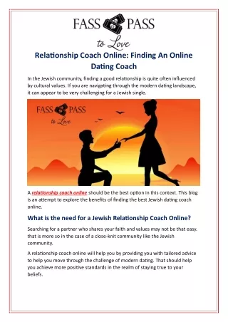 Relationship Coach Online: Finding An Online Dating Coach