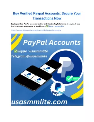Buy Verified Paypal Accounts_ Secure Your Transactions Now