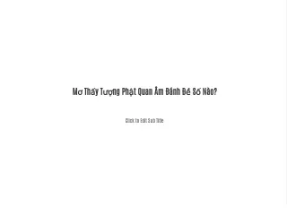 Mơ Thấy Tượng Phật Quan Âm Đánh Đề Số Nào?