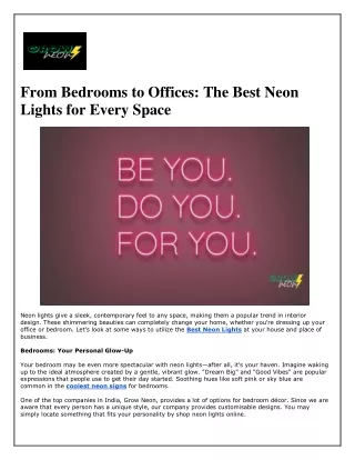 from bedrooms to offices the best neon lights