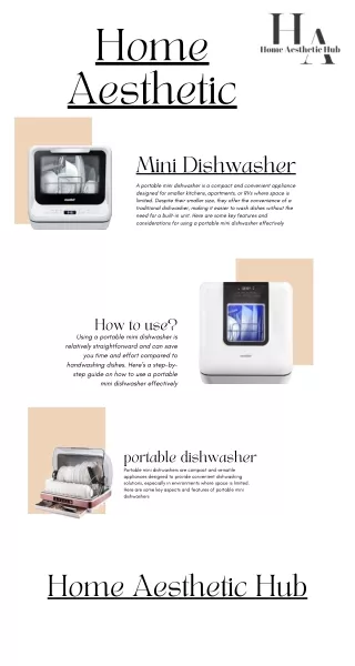 Portable Mini Dishwasher info
