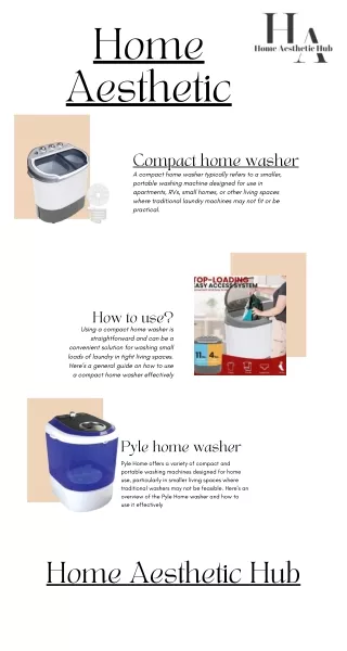 pyle home washer info