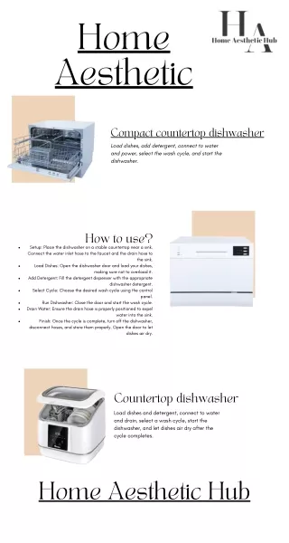 Compact countertop dishwasher info