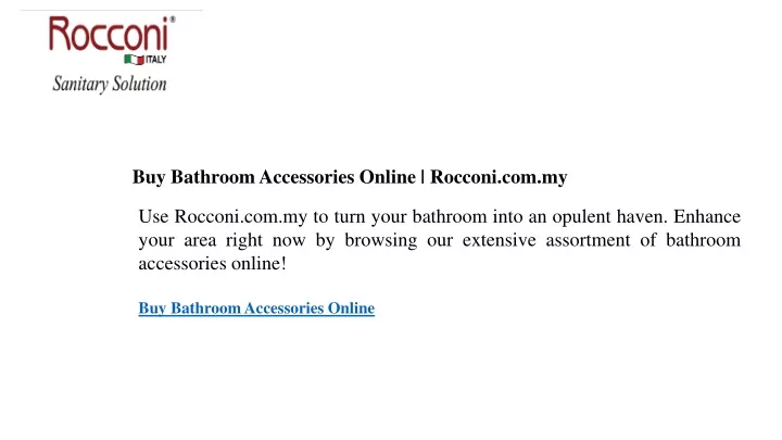 buy bathroom accessories online rocconi com my