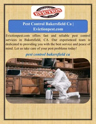 Pest Control Bakersfield Ca   Evictionpest.com