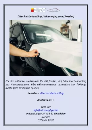 ditec lackbehandling nicecargbg com sweden