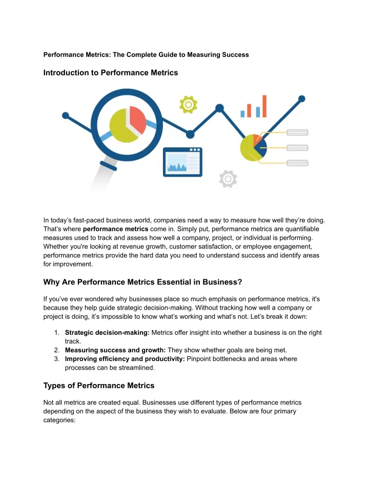 performance metrics the complete guide