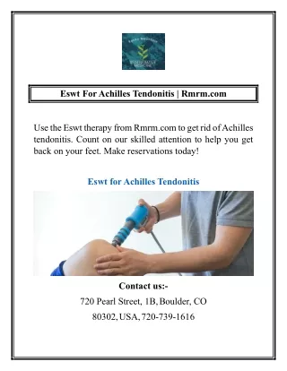eswt for achilles tendonitis rmrm com