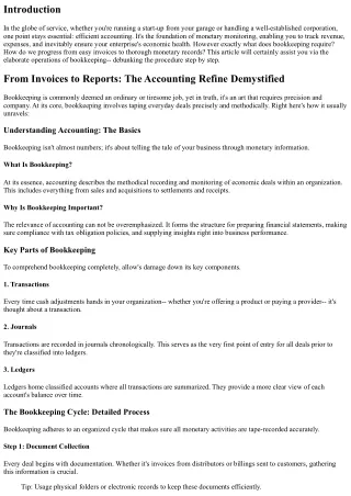 From Receipts to Reports: The Bookkeeping Process Demystified
