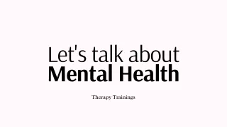 let s talk about mental health