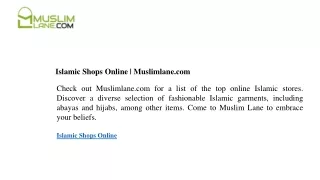 islamic shops online muslimlane com