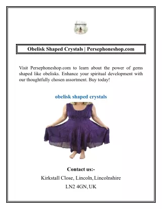 Obelisk Shaped Crystals | Persephoneshop.com