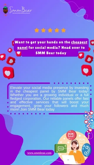 Want to get your hands on the cheapest panel for social media? Choose SMM Bear