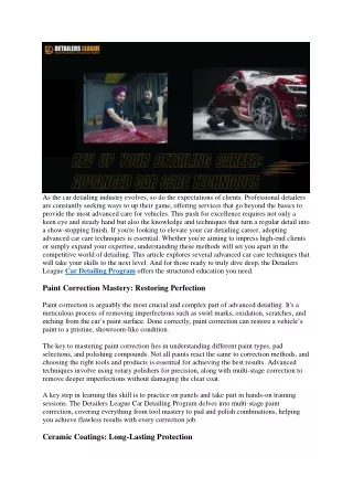 as the car detailing industry evolves