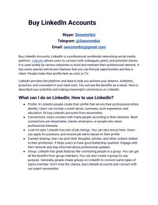 Buy LinkedIn Accounts