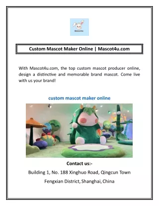 Custom Mascot Maker Online | Mascot4u.com