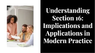 understanding section 16 implications