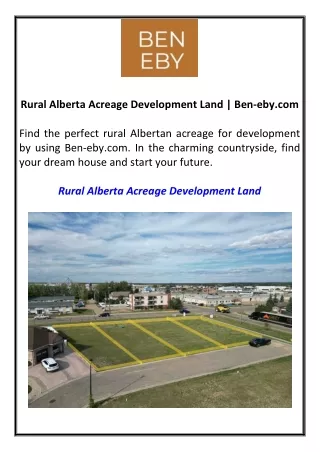 rural alberta acreage development land ben eby com