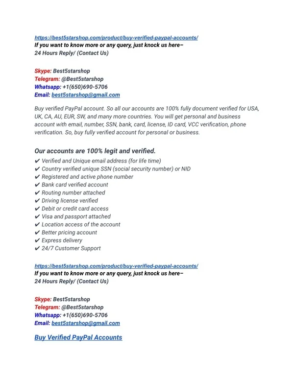 Buy Verified PayPal Account
