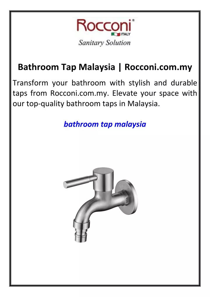 bathroom tap malaysia rocconi com my