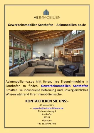 Gewerbeimmobilien Sonthofen  Aeimmobilien-oa.de
