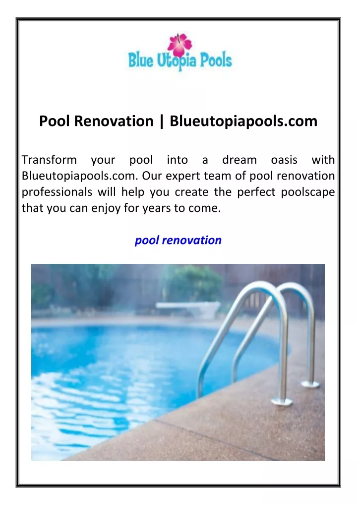 pool renovation blueutopiapools com