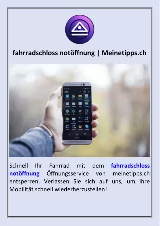 fahrradschloss not ffnung meinetipps ch