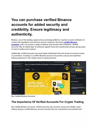 Top 3 Sites to Buy Verified Binance Accounts In This Year