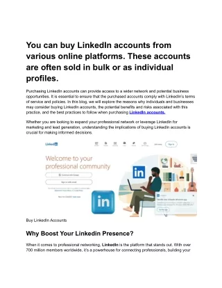 Buy LinkedIn Accounts