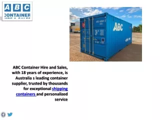 Buy or Hire Shipping Containers