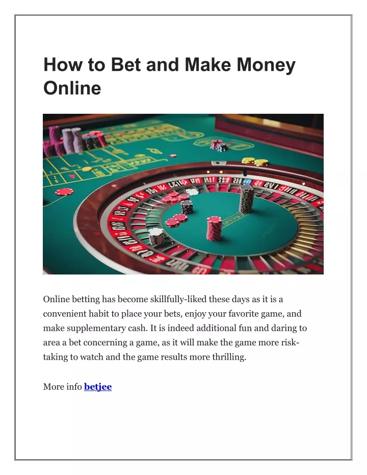 how to bet and make money online