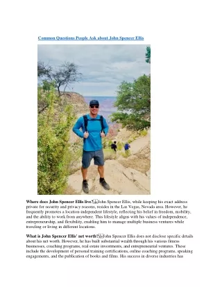 common questions people ask about john spencer