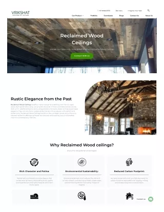Ceilings: Shop Reclaimed wood ceilings Online - Vrikshat