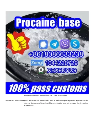Procaine powder sale online procaine base supplier