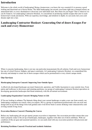 Landscaping Contractor Hookset: Building Outdoor Escapes For each and every Home