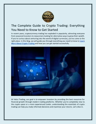The Complete Guide to Crypto Trading - Everything You Need to Know to Get Started
