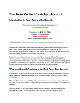 purchase verified cash app account