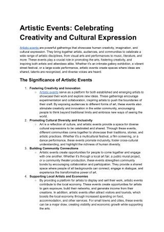 Artistic Events_ Celebrating Creativity and Cultural Expression