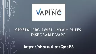 Crystal Pro Twist 15000  Puffs Disposable Vape