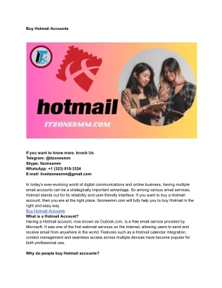 3 Best Sites to Buy Hotmail Accounts (Bulk & Aged)