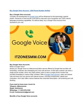 Buy Google Voice Accounts - 100% Safe & PVA, New Or ...