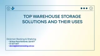 Top Warehouse Storage Solutions and Their Uses