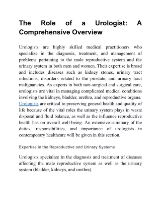 the comprehensive overview