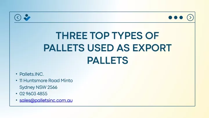 three top types of pallets used as export pallets