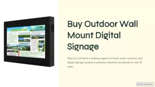 Enhance Your Business with Outdoor Wall Mount Digital Signage