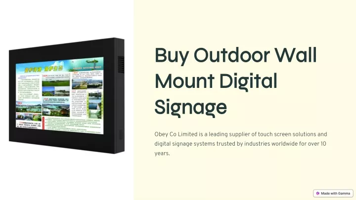 buy outdoor wall mount digital signage