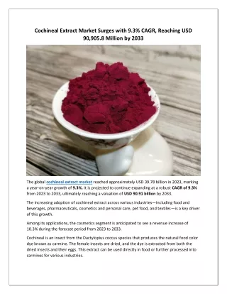 Cochineal Extract Market